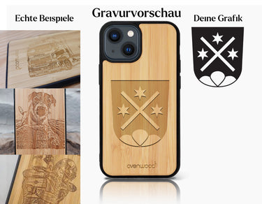 INDIVIDUELL iPhone 13 Mini Bambus-Kunststoff